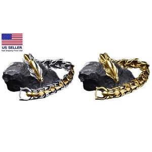 Dragon Snake Bracelet Golden Silver And Mix Colors Stylish Fashion Modern Gift